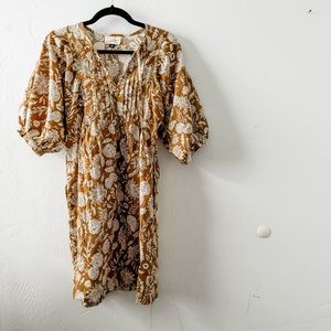 Universal Threads tie front pleated boxy floral dress, Small